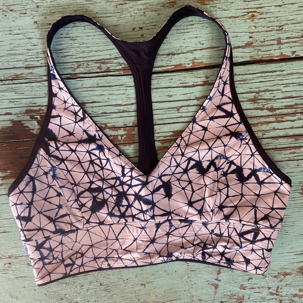 Lululemon Reversible Navy/Blue Tye Dye Sports Bra Size 2
